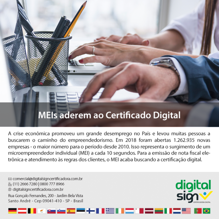 MEIs aderem ao Certificado Digital